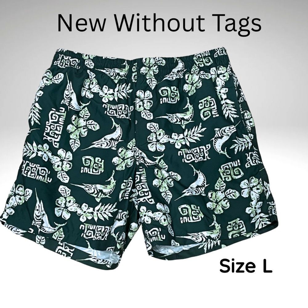 Islander Men’s Swim Trunks – Size Large – Green -NWOT